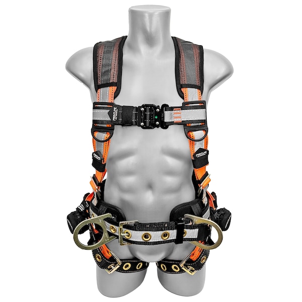 Frontline Combat Reflective Harness, M/L, 310 lbs, Trauma Straps Chest/ Tongue Leg Straps, Side D-Ring 100RCTB-ML - main